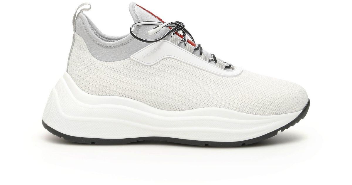prada mesh and neoprene sneakers