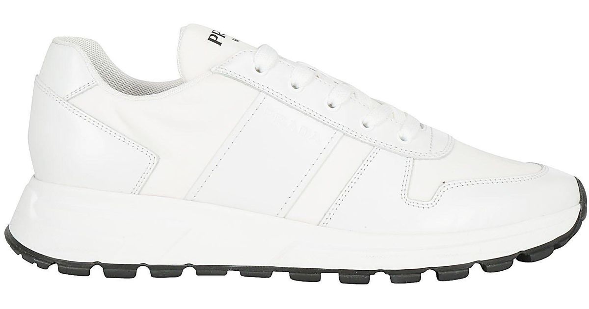 prada white mesh sneakers