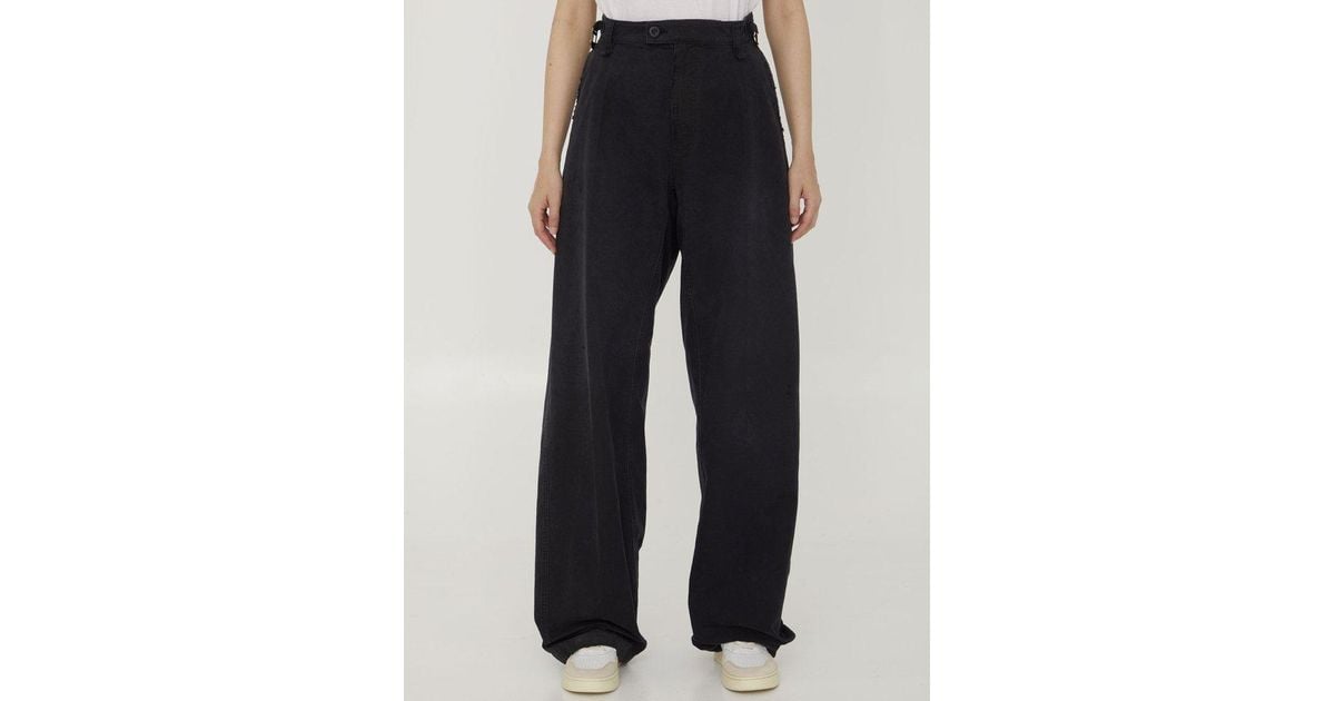 Balenciaga Minimal Cargo Pants in Blue | Lyst