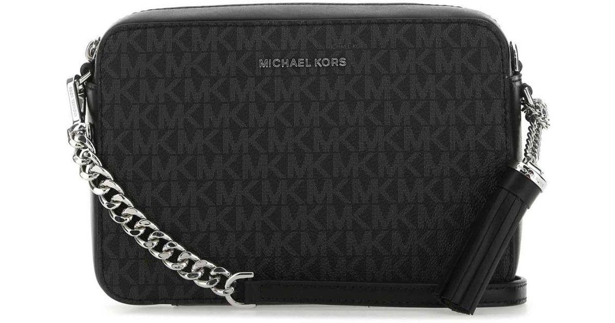 MICHAEL Michael Kors Ginny Logo Detailed Medium Crossbody Bag in Black
