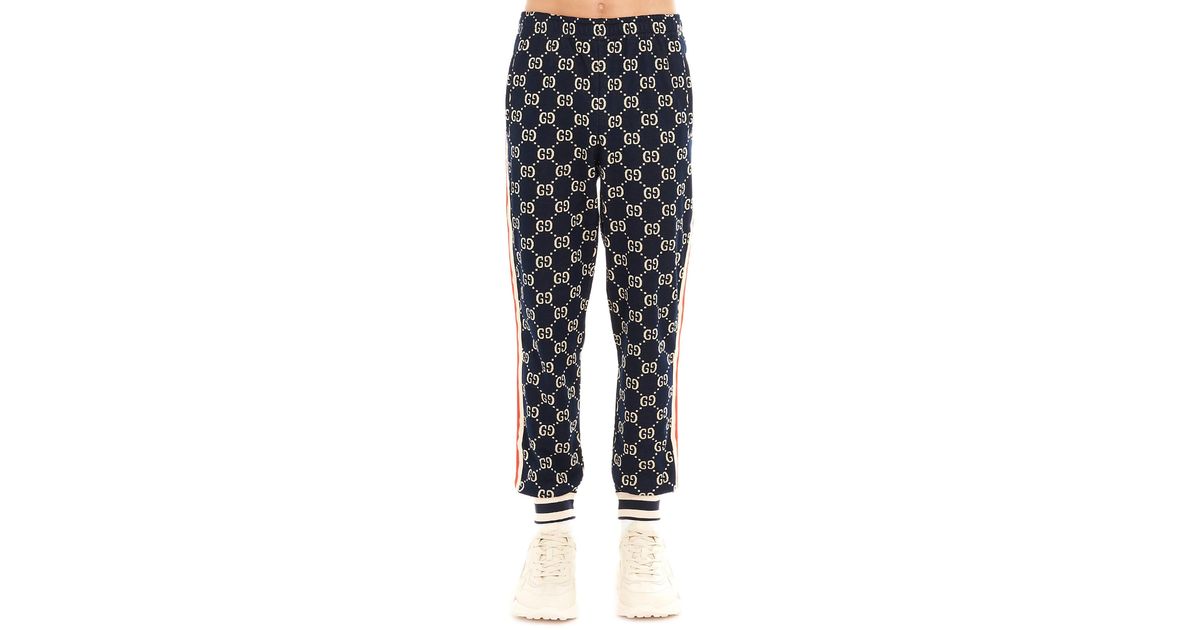 gucci gg jacquard jogging pants