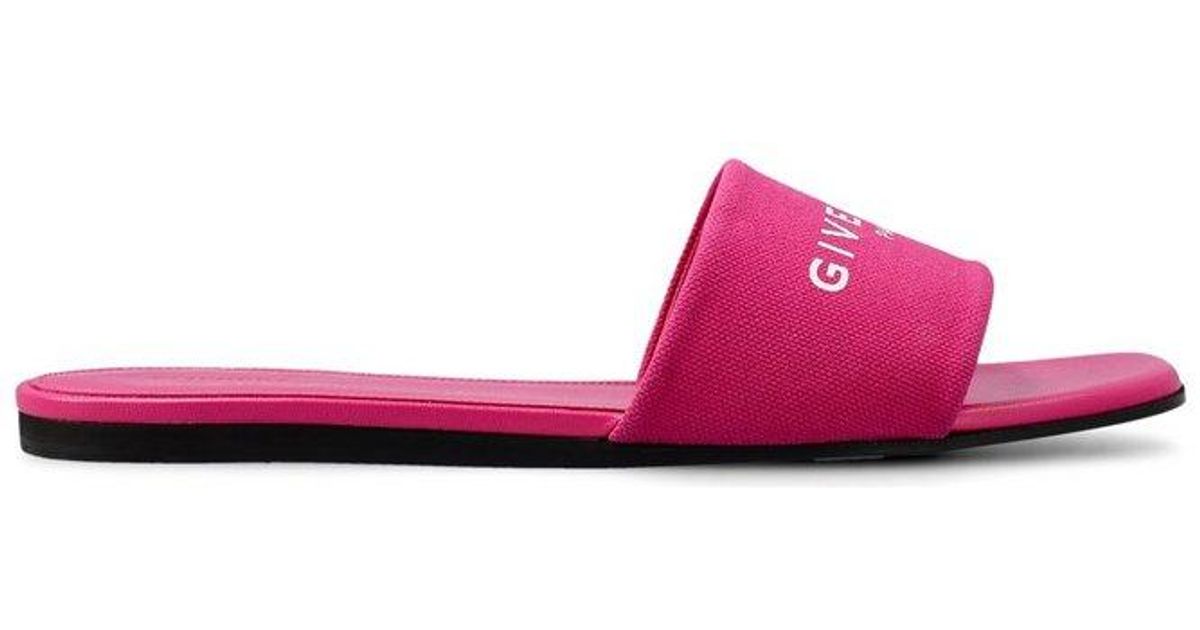 Givenchy 4g Logo Detailed Slides in Pink | Lyst