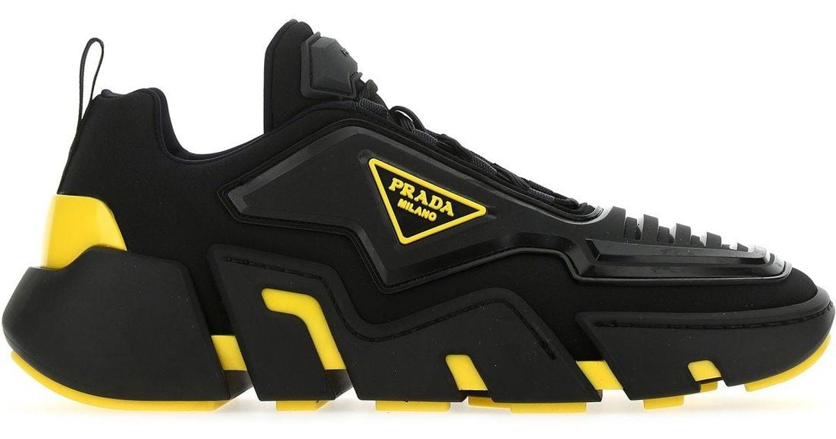 prada triangle logo sneakers