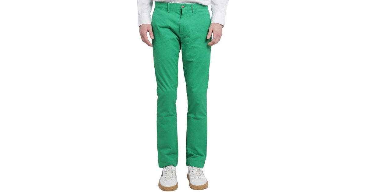 Polo Ralph Lauren Cotton Stretched Straight Leg Chinos in Green for Men ...