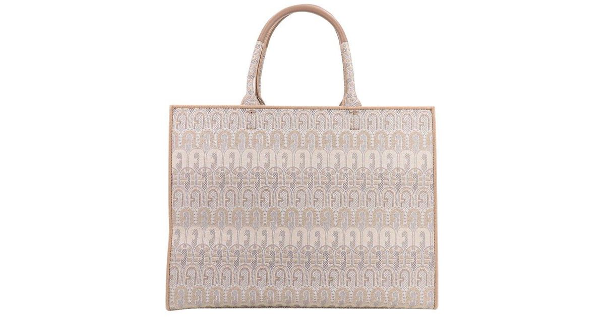 Furla Opportunity Large Tote Bag in Natural | Lyst