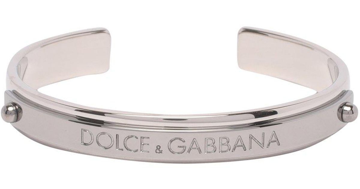 Dolce & Gabbana crystal-embellished Logo Cuff Bracelet - Farfetch