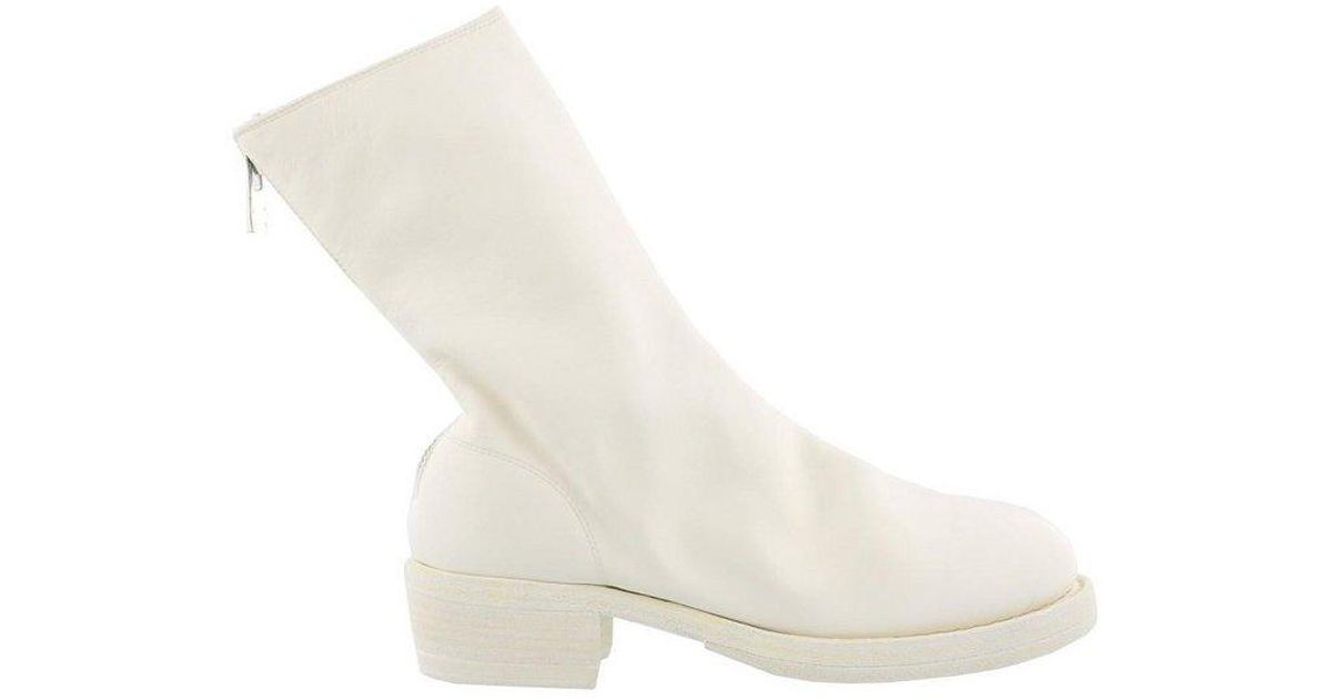 Guidi Leather 788z Back Zip Boots in White | Lyst