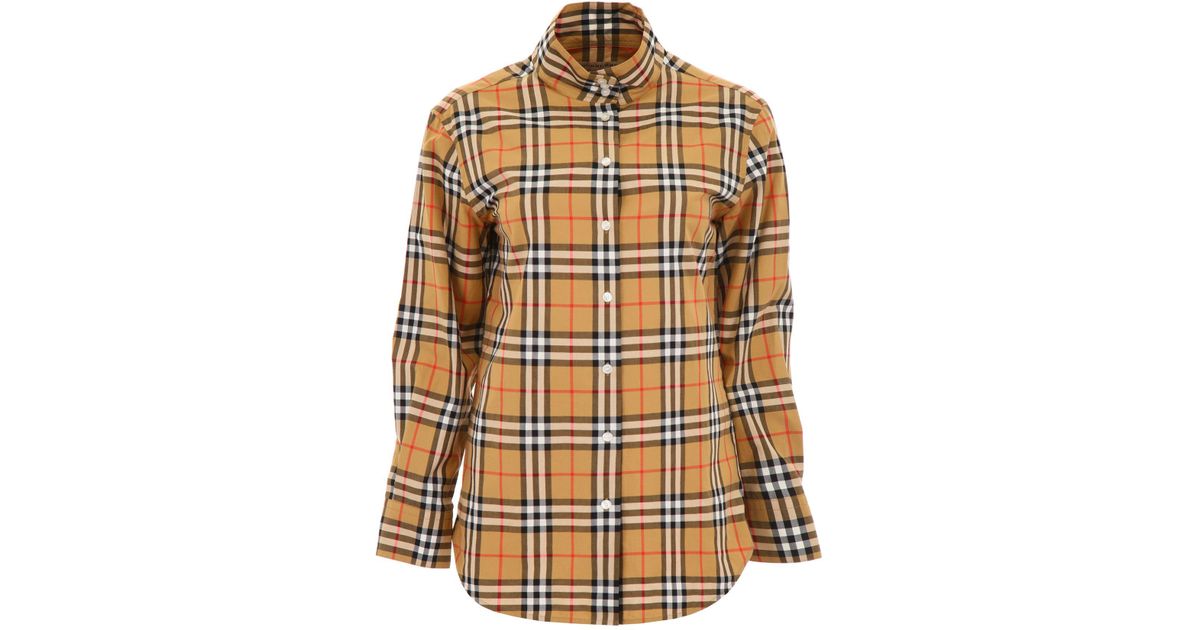 Burberry Vintage Check Cotton Flannel Shirt for Men - Lyst