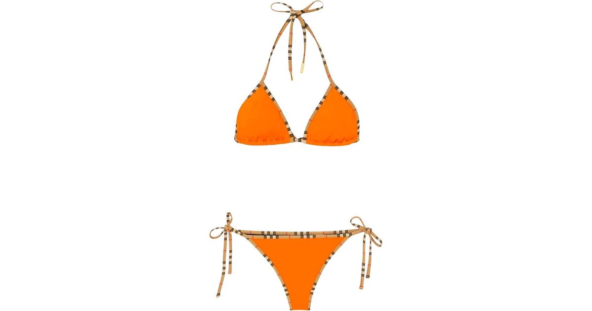 burberry orange bikini