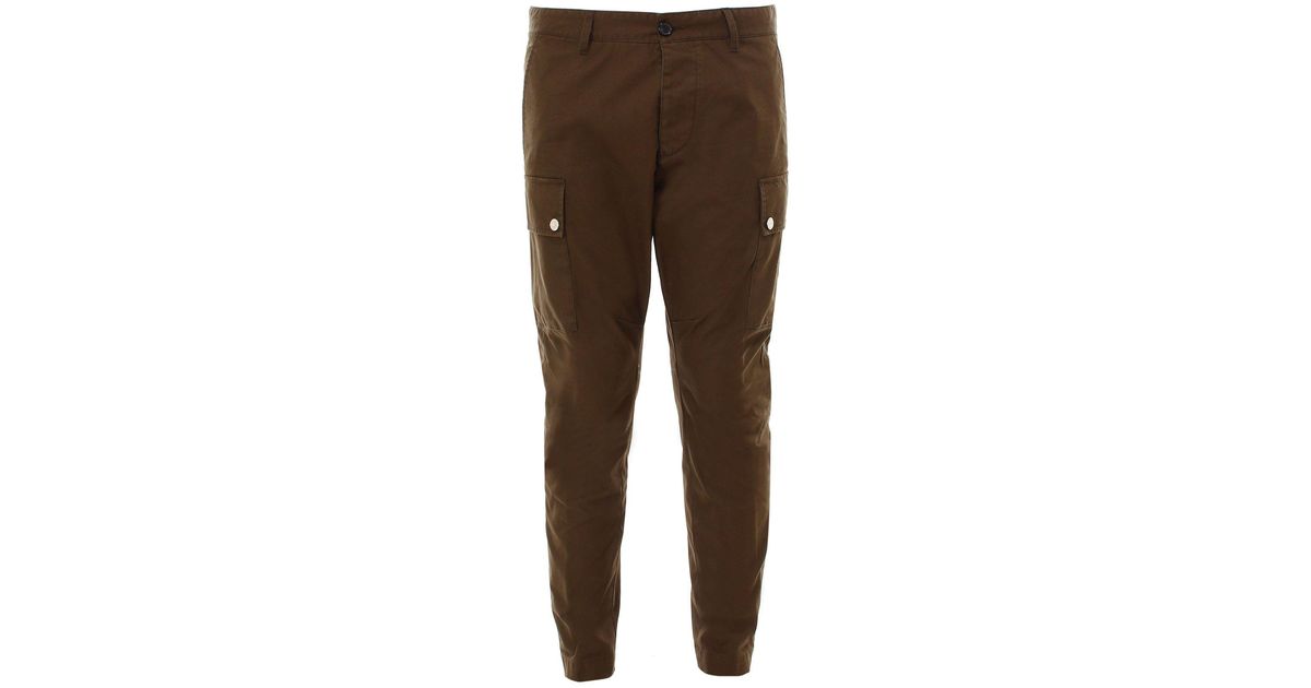 DSquared² Cotton Sexy Cargo Pants in Green for Men - Lyst