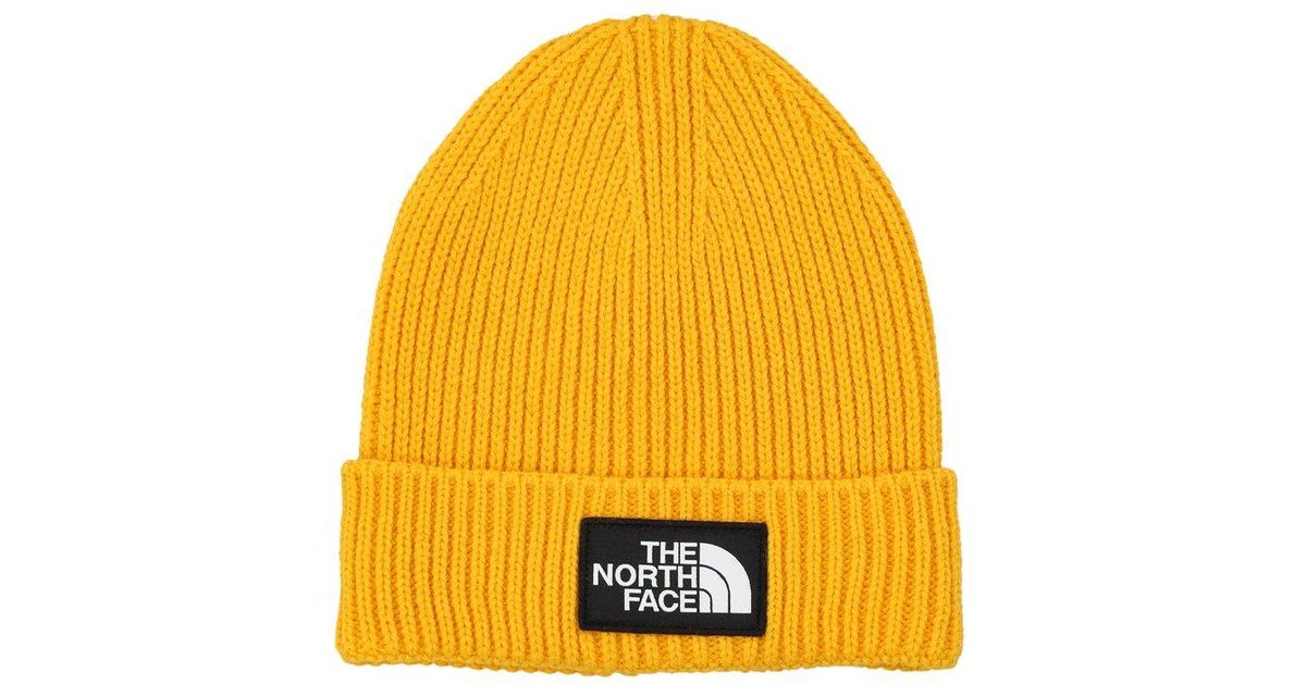 Yellow north sale face cap