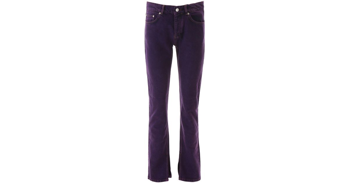 Ganni Denim Slit Detail Slim-fit Jeans 