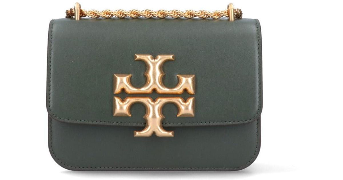 Tory Burch Leather Eleanor Small Convertible Shoulder Bag in Green - Lyst