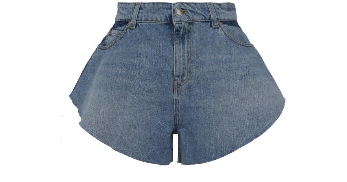 Pinko Logo Patch Butterfly Denim Shorts 