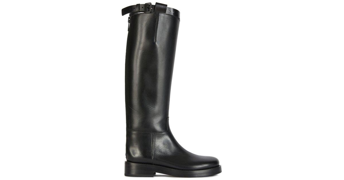 Ann Demeulemeester Buckle Detailed Riding Boots in Black Lyst