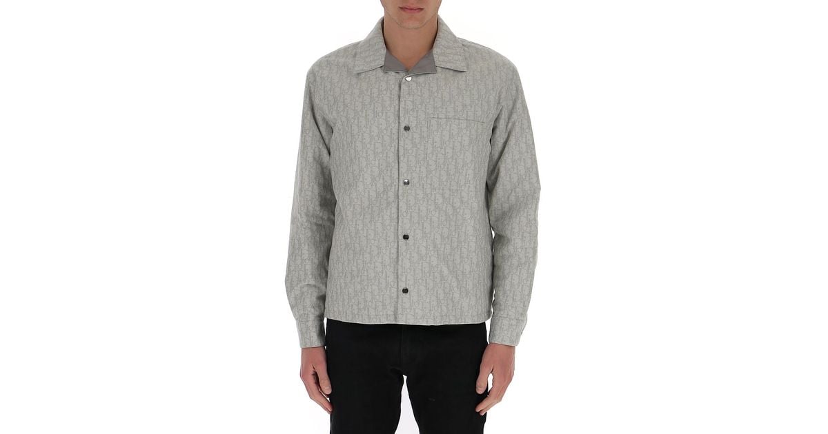 dior oblique patch overshirt