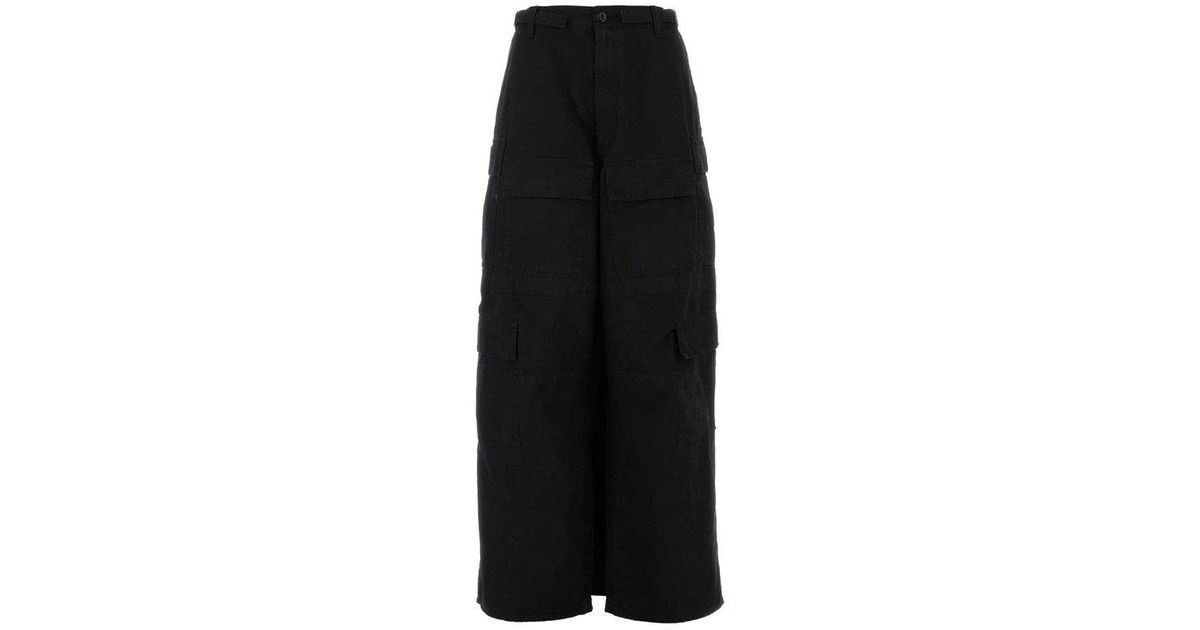 Balenciaga Apron Cargo Pants Skirt in Black | Lyst