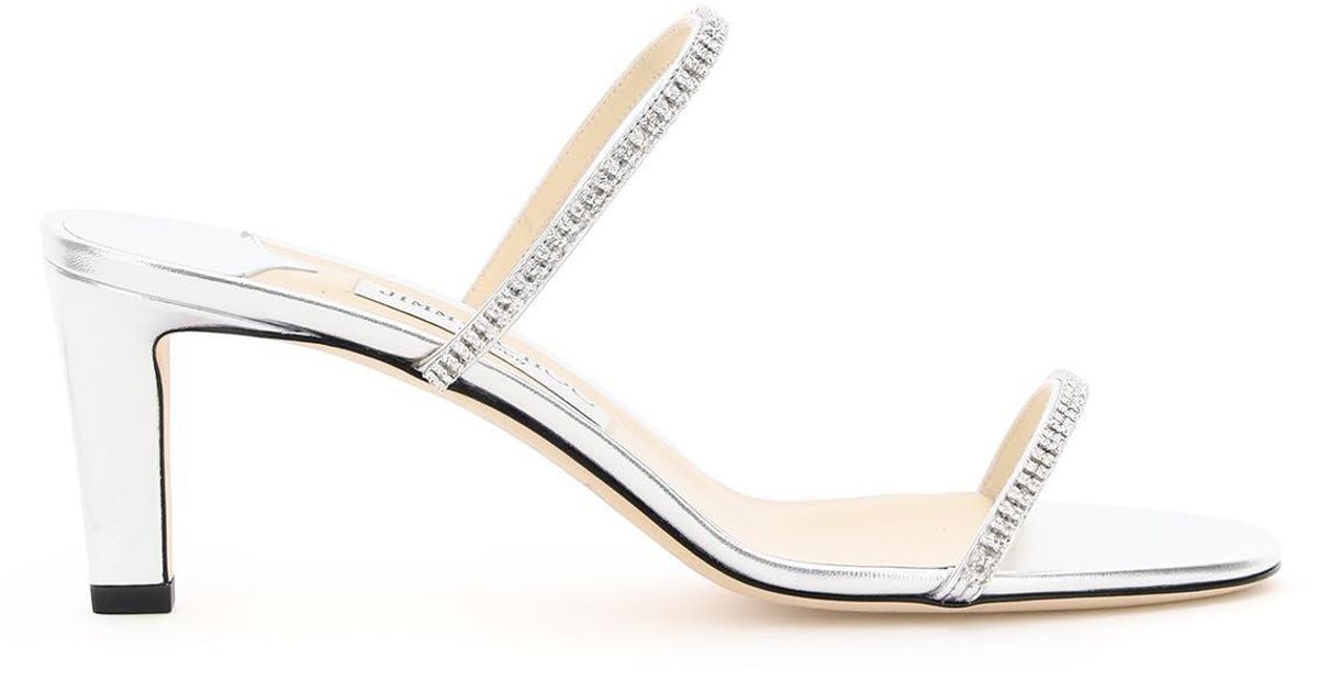 jimmy choo women's brea 65 high heel crystal strap sandals