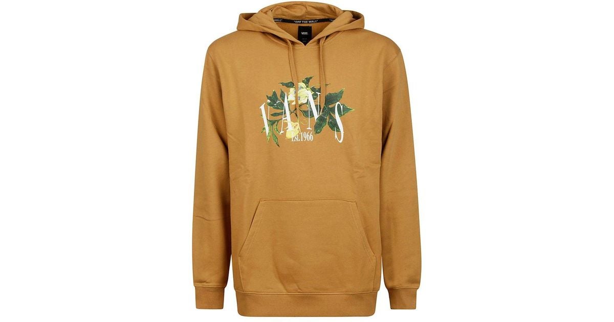 Vans Graphic Printed Drawstring Hoodie in Brown for Men | Lyst