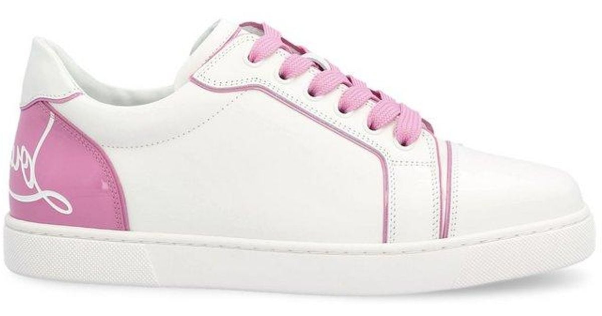 Christian Louboutin Fun Vieira Leather Low Top Sneakers In White Lyst Uk 3667