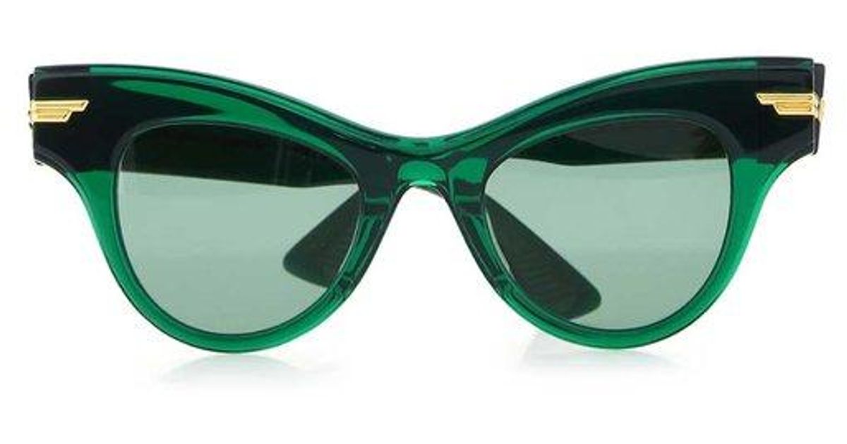 Bottega Eyewear Cateye Frame Sunglasses in Green Lyst