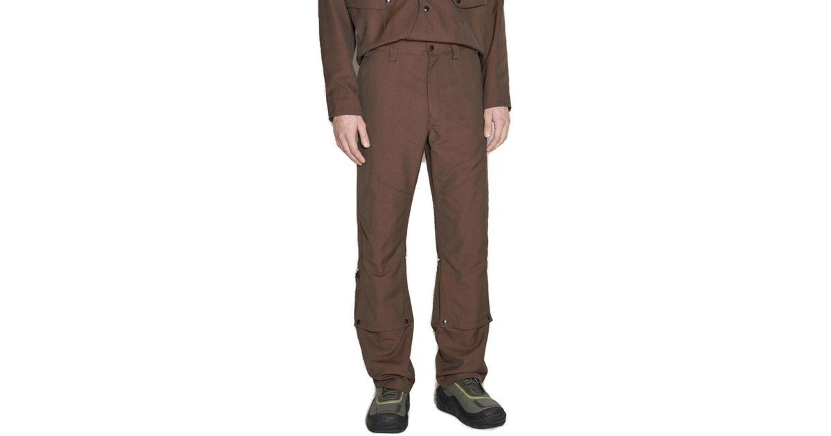 a*す様 【KIKO KOSTADINOV】ToninoUtility Trou Kiko Kostadinov Tonino Utility Mid-Rise Trousers in Brown