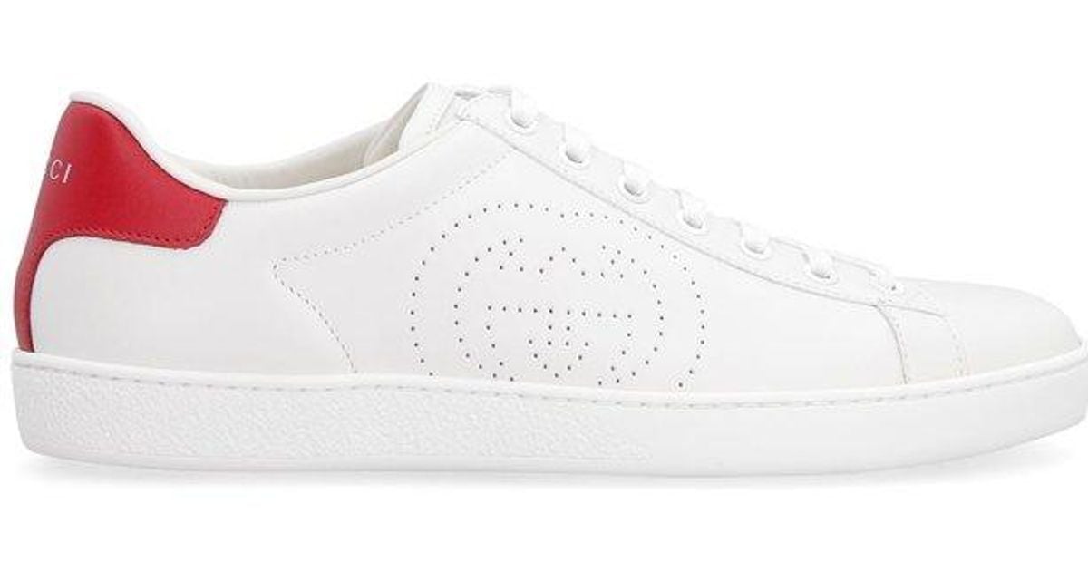 Gucci Ace Interlocking G Sneakers in White | Lyst