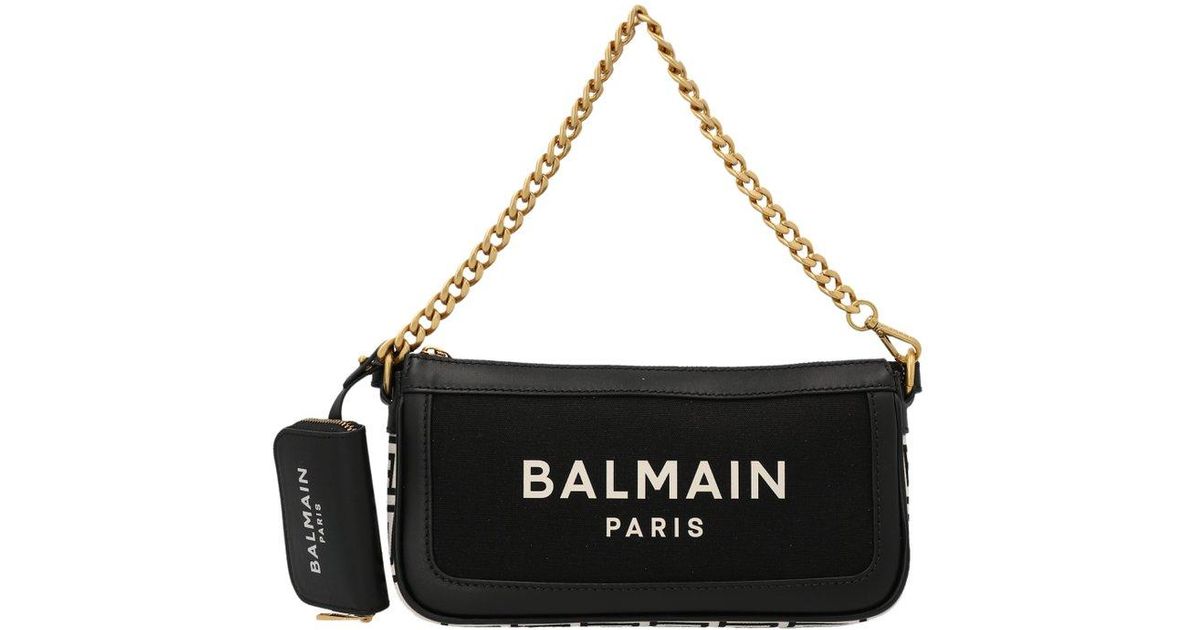Balmain B-army Clutch Bag in Black | Lyst
