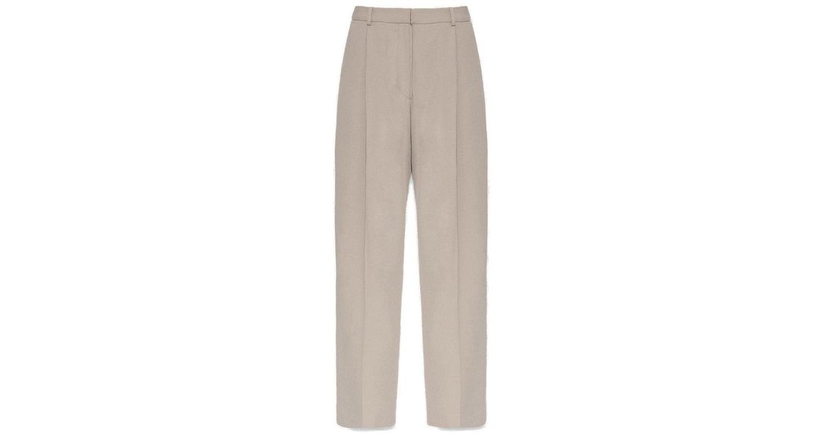 Totême Pressedcrease Trousers in White Lyst