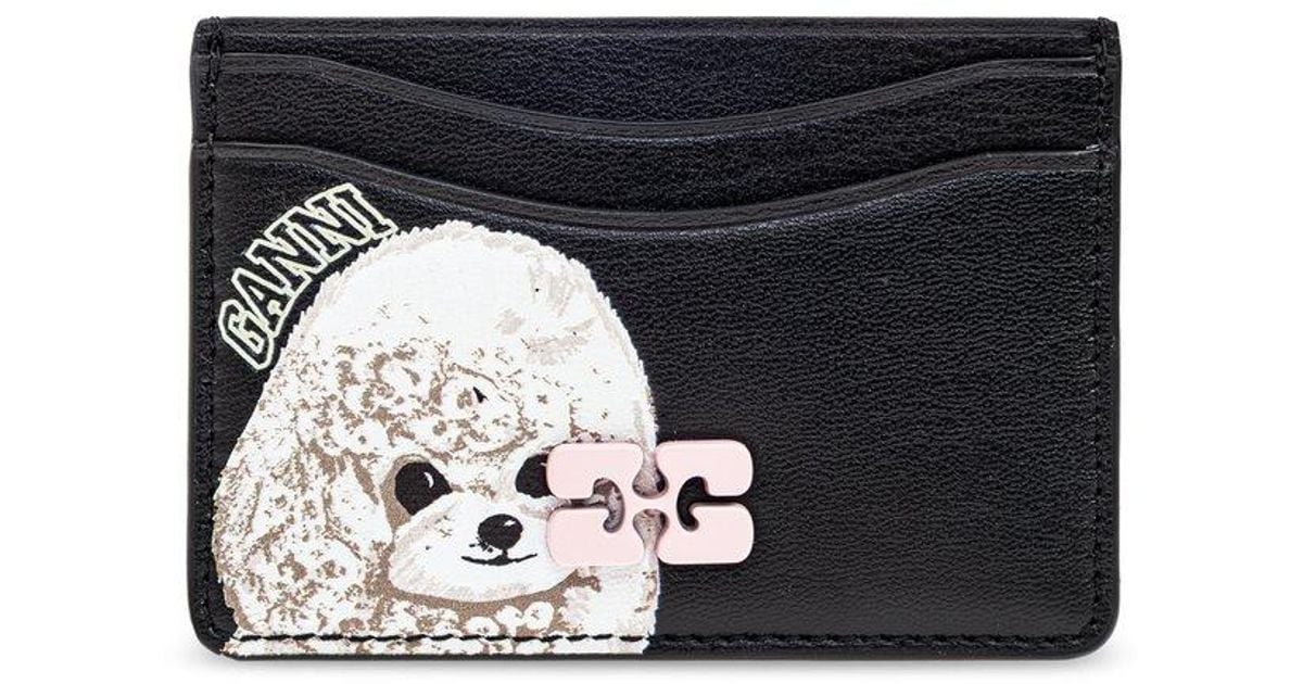 Ganni Poodle Bou Card Holder in Black | Lyst UK