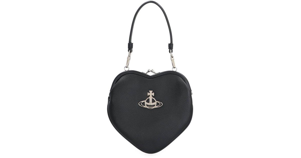 ★Vivienne Westwood★ Bell Heart Frame Tote Bag Black 4B0100 Vivienne Westwood Black Belle Heart Frame Bag - Tote Bags