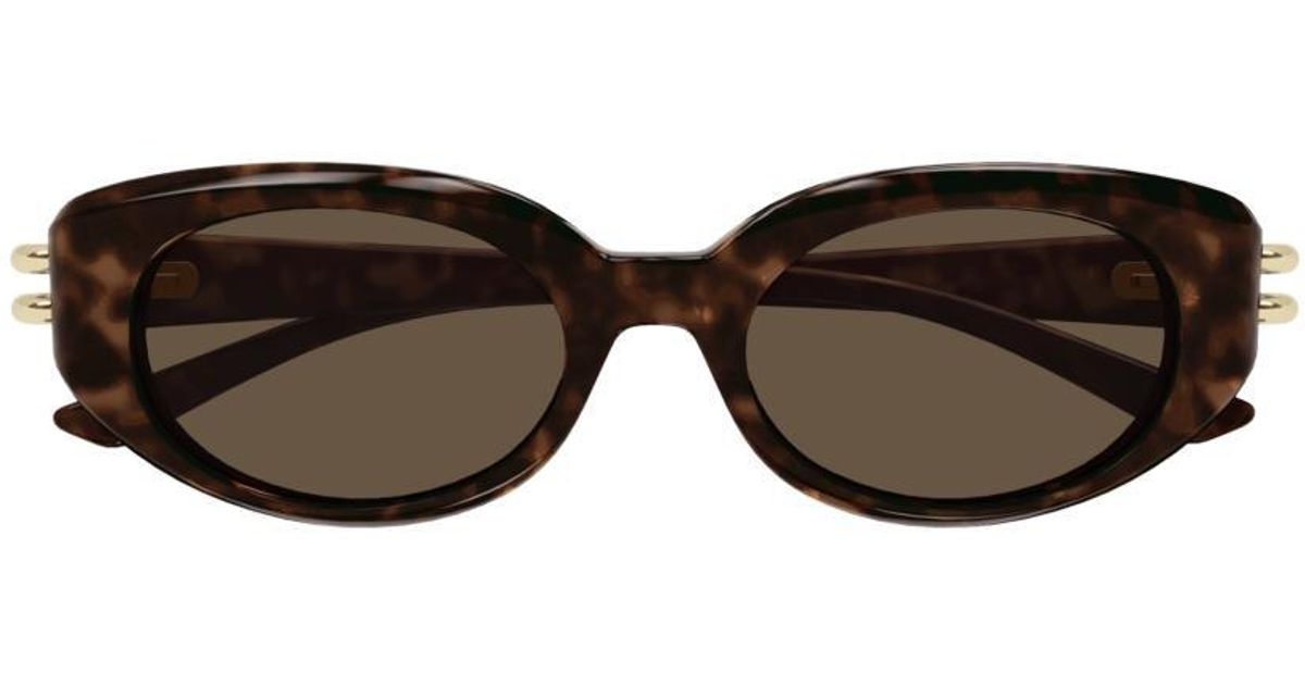 Alexander McQueen Oval Frame Sunglasses in Black Lyst UK