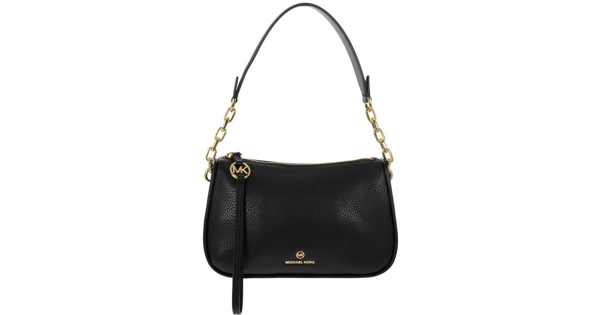 MICHAEL Michael Kors Leather Pochette Bag With Handle in Black - Save 37% |  Lyst