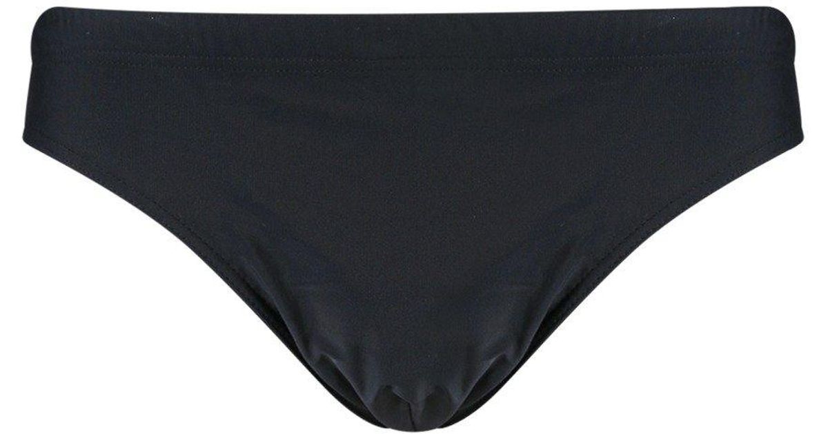 Moschino Logo Printed Swim Slips in Black for Men | Lyst