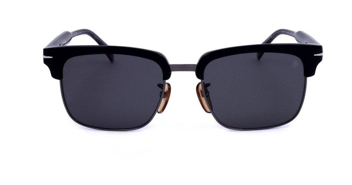 David Beckham Browline Full Rim Sunglasses in Blue for Men | Lyst UK
