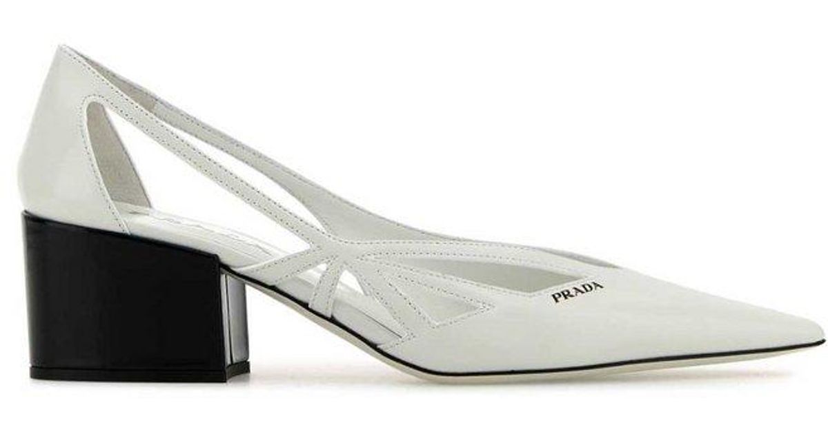 PRA BRUSHED CUT-OUT PUMPS LEMON CALFSKIN main image 0