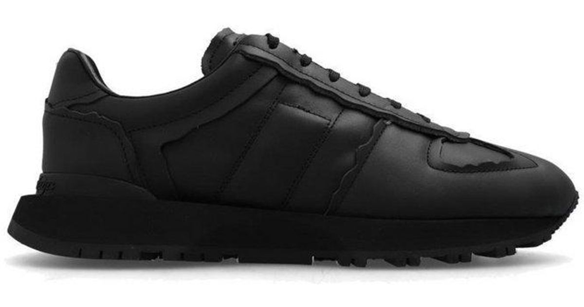 Maison Margiela 50-50 Lace-up Sneakers in Black for Men | Lyst