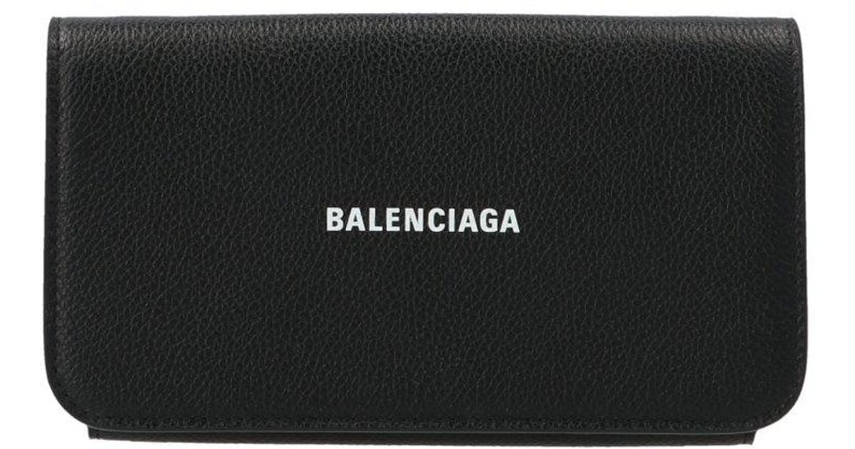 balenciaga logo wallet