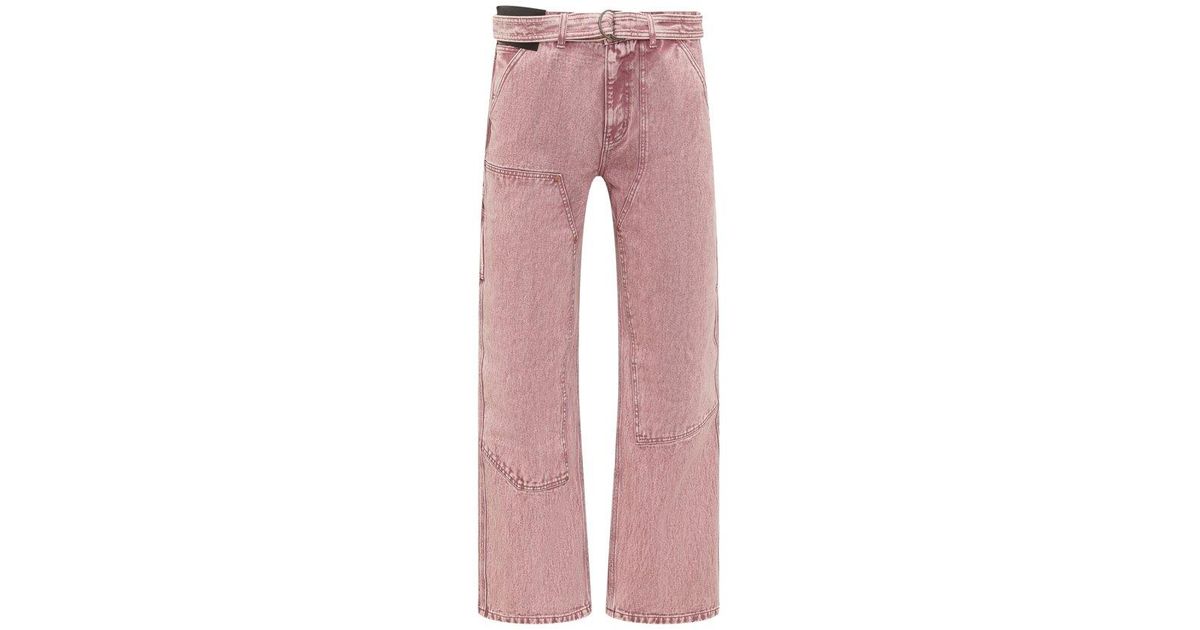 ANDERSSON BELL Straight Leg Overdyed Jeans in Pink for Men | Lyst