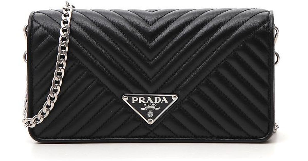 Prada Leather Quilted Chain Mini 