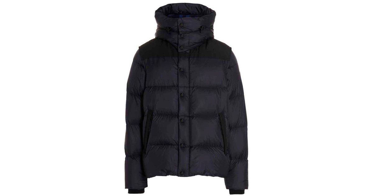 Burberry Synthetic Leeds Down Jacket in Navy (Blue) for Men - Save 50% ...