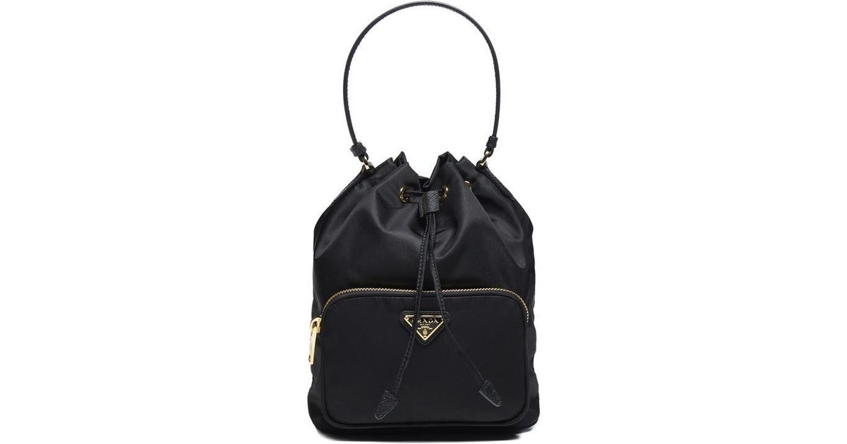Prada Re nylon Bucket Bag in Black Lyst