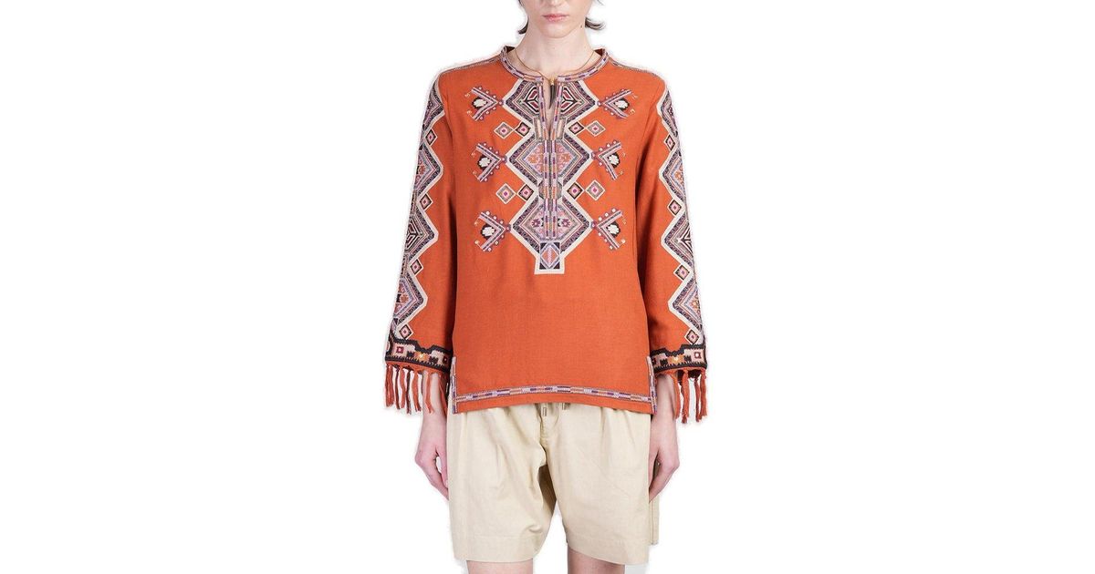 Tシャツ・カットソー Isabel Marant Orange silk Zelda blouse Isabel Marant Orange Silk Zelda Blouse | italist