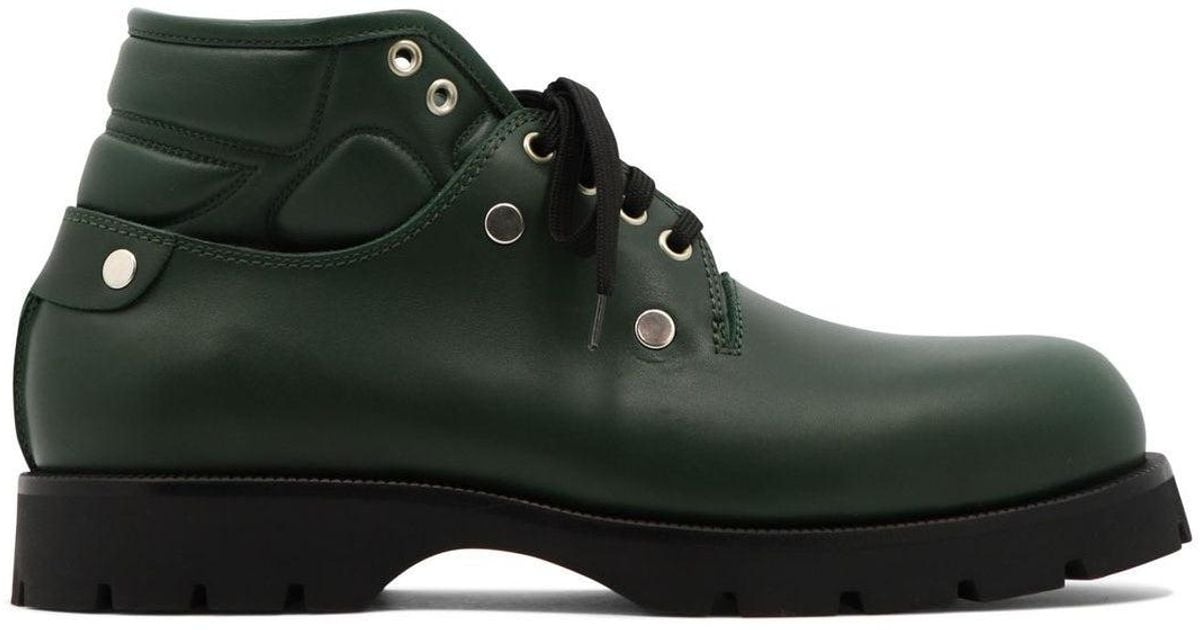 Jil Sander leather ankle boots - Green