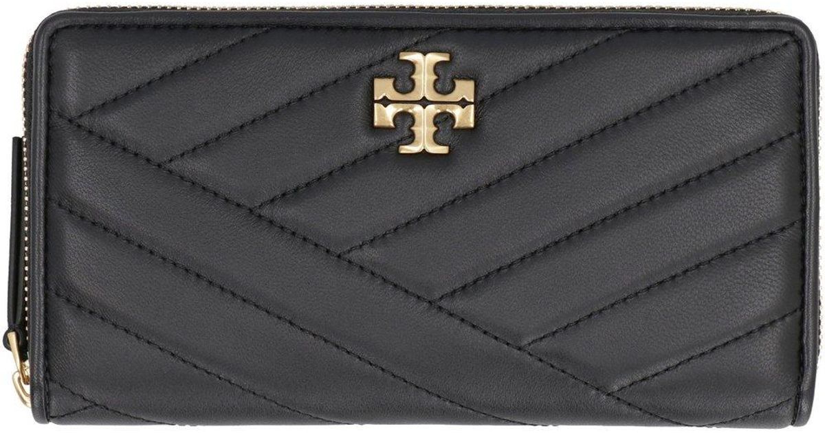 Tory Burch Kira Chevron Ziparound Continental Wallet in Black Lyst