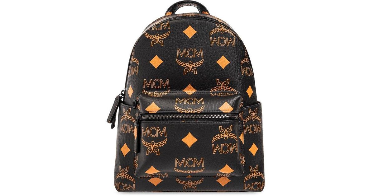 MCM Backpack With Logo in Black | Lyst MCM Backpack With Logo in Black | Lyst