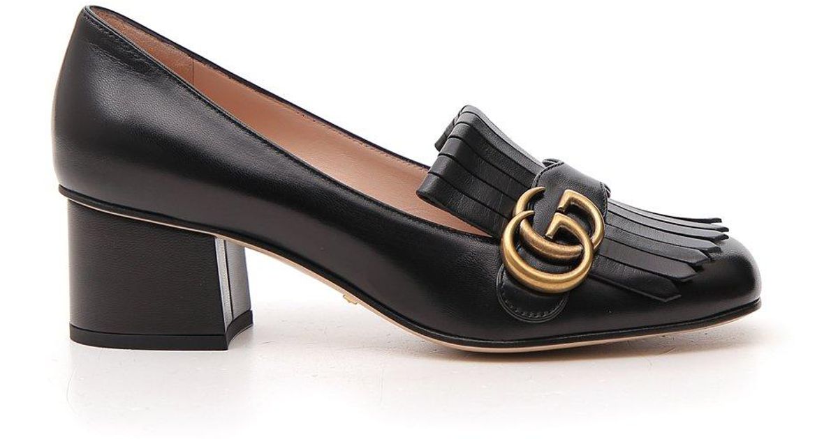 gucci marmont mid heel slide