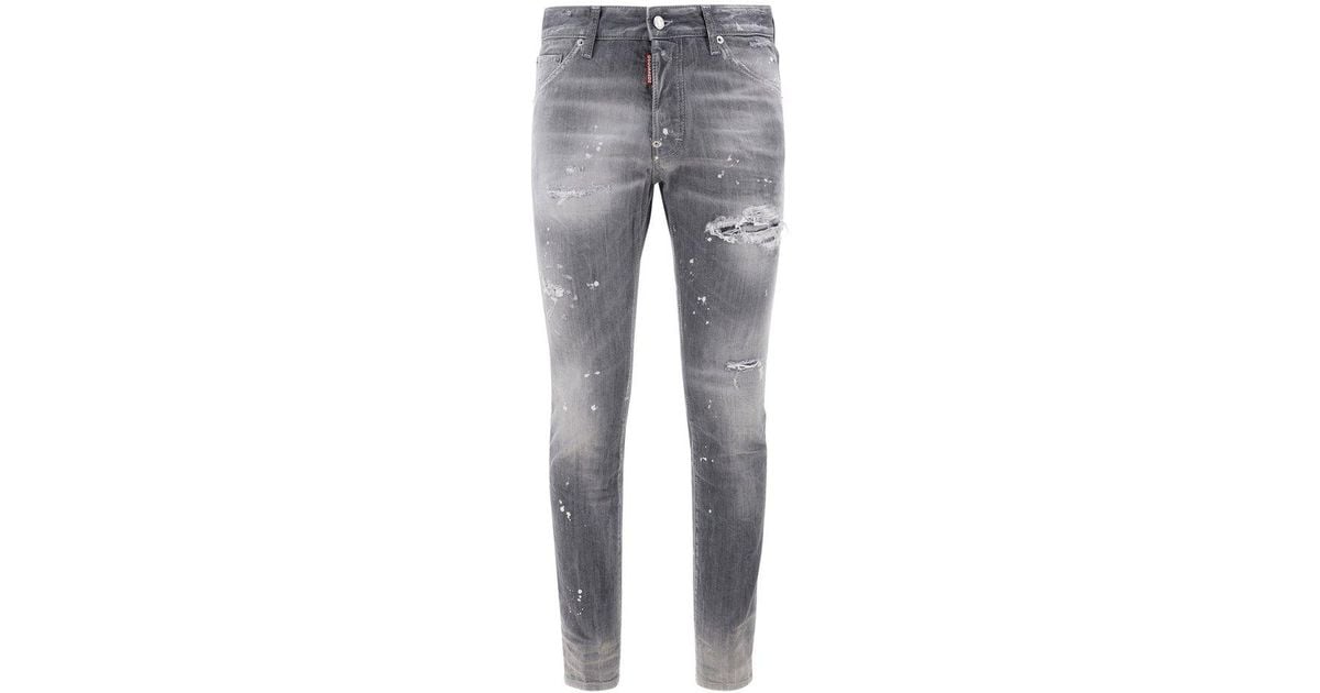 Mens dsquared jeans grey sale