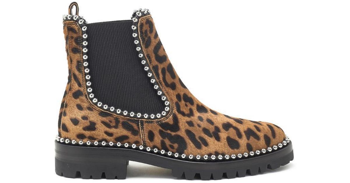 alexander wang leopard boots
