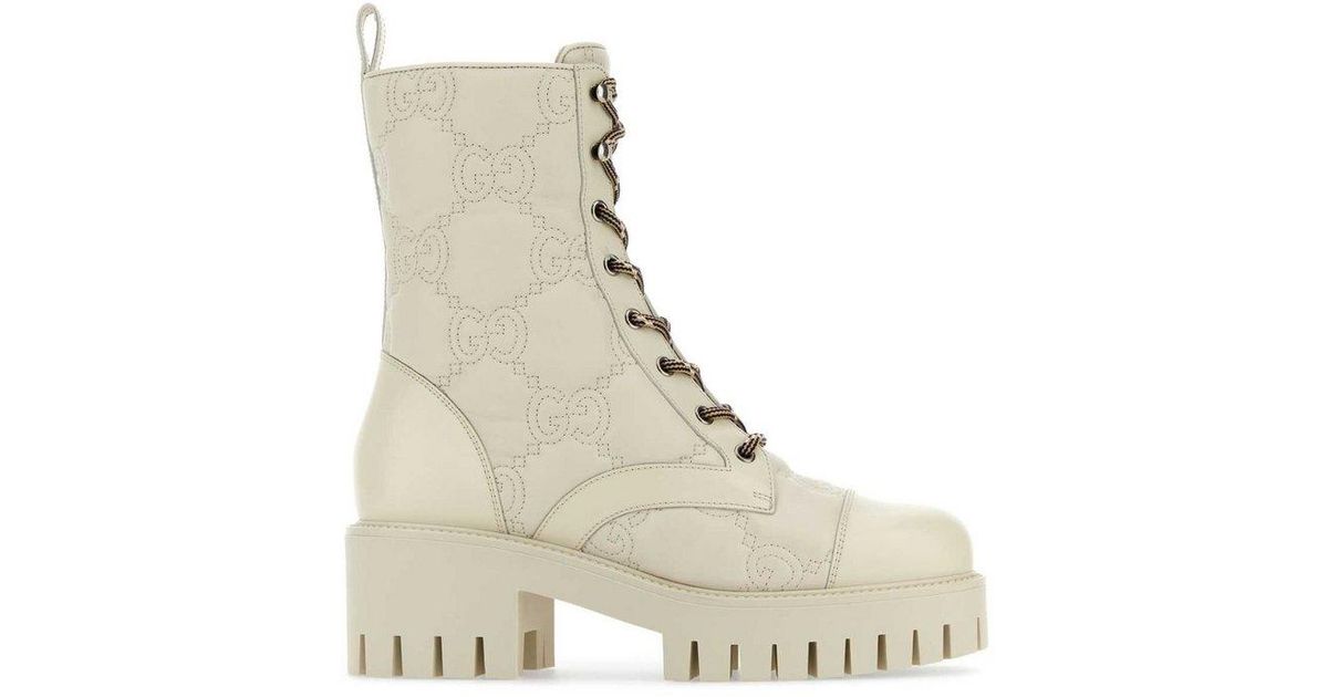 gucci-Beige-GG-Quilted-Lace-up gucci-Beige-GG-Quilted-Lace-up